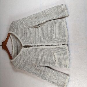 Halogen Womens Gray‎ Knit Cotton Clasp Closure Sweater Cardigan Size M
